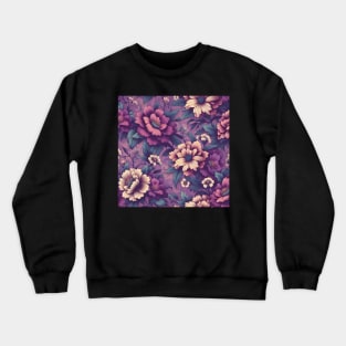 Purple Flowers Crewneck Sweatshirt